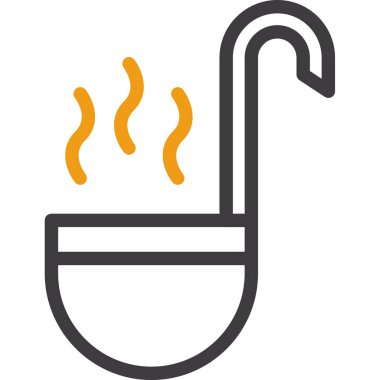 Sıcak içecek simgesi taslak biçiminde