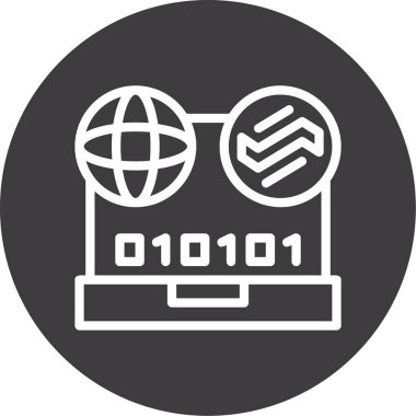 Bir dijital simgenin vektör illüstrasyonu