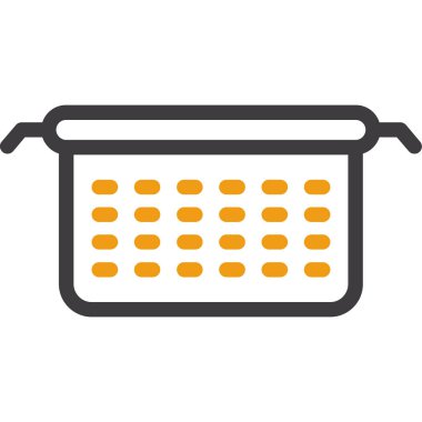 Mutfak ve yemek ikonu, basit stil