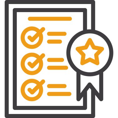 Kontrol listesi. Web simgesi basit illüstrasyon