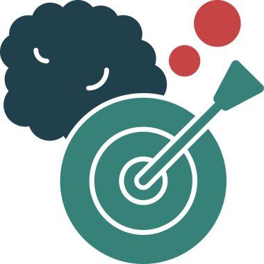 Beyin. Web simgesi basit illüstrasyon