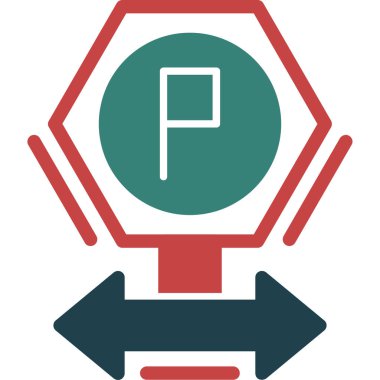 Trafik sinyal simgesi. vektör illüstrasyonu