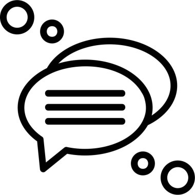 Sohbet ileti simgesi, vektör illüstrasyonu