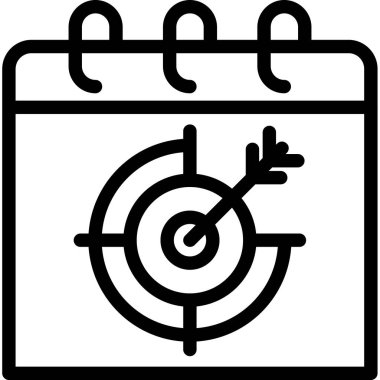 Takvim vektör satırı simgesi