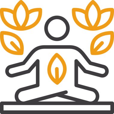 Lotus meditasyon sağlık ikonu