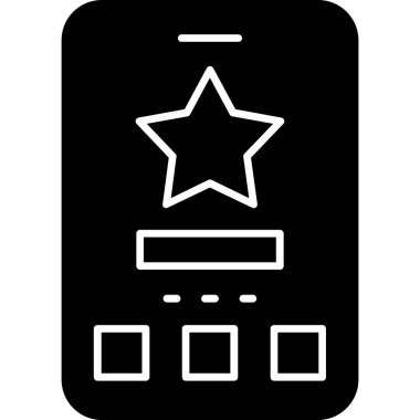 Web simgesi, yıldızın vektör illüstrasyonu