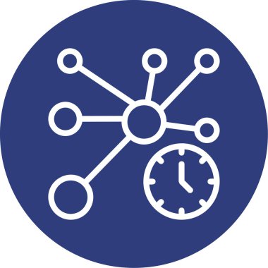 Saat. Web simgesi basit illüstrasyon