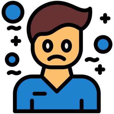 Ağlıyorum. Web simgesi basit illüstrasyon