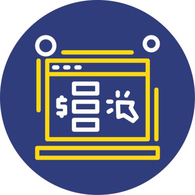 Web simgesi vektör illüstrasyonu