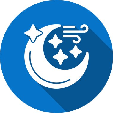 Ay ikonu vektör illüstrasyonu