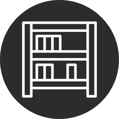 Mobilya simgesinin vektör çizimi, satır tasarımı