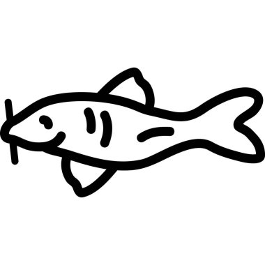 balık simgesi, vektör illüstrasyonu