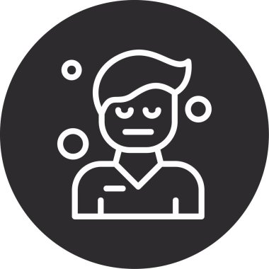 kızgın adam simgesi modada düz.