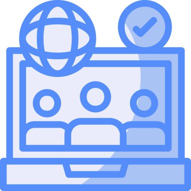 bilgisayar ağı simgesi, vektör illüstrasyonu