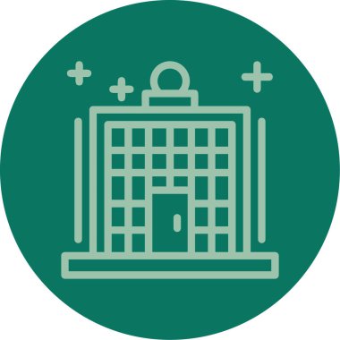 Benzersiz hastane vektör simgesi