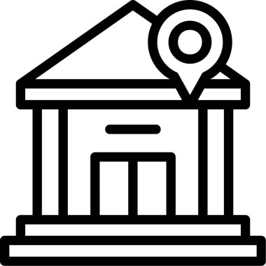 konum pin konum simgesi ana hat biçiminde