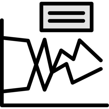 analitik grafik çizelgesi simgesi ana hat biçiminde