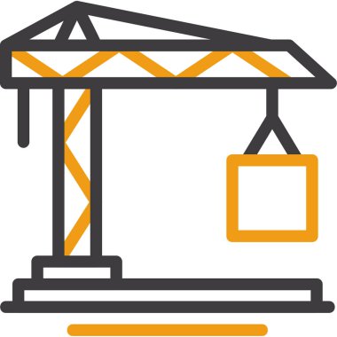 Vinç vinç simgesi doldurulmuş - dış hat biçimi