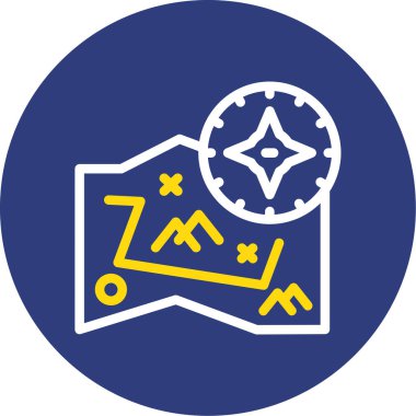 harita simgesi, modern tasarım illüstrasyonu