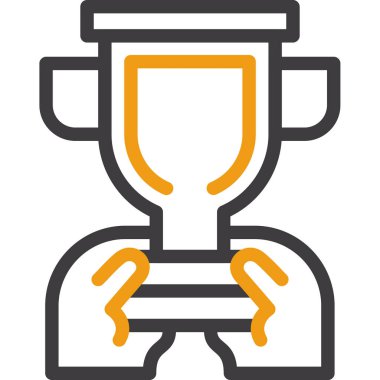 Ödül kupası simgesi doldurulmuş taslak biçiminde