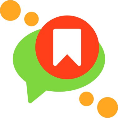 Sohbet ileti simgesi düz biçimli