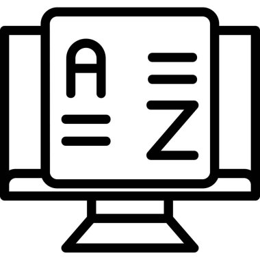 bilgisayar ekranı simgesi, vektör illüstrasyonu