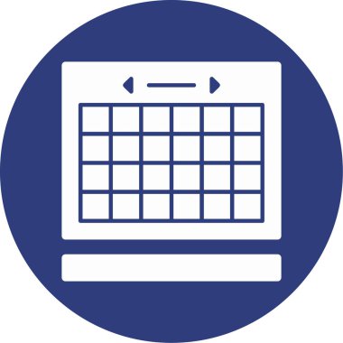 Takvim simgesinin vektör illüstrasyonu