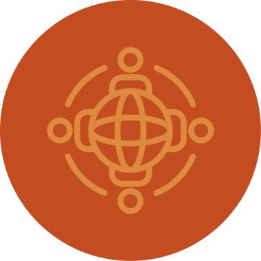 Düz biçimli bir kürenin vektör simgesi