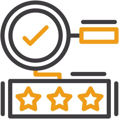 Reyting. Web simgesi basit illüstrasyon