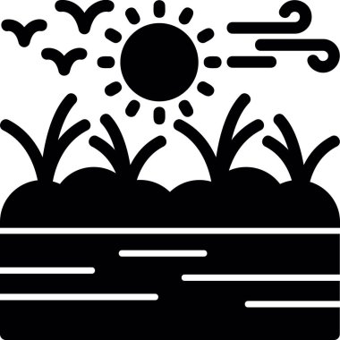 çiftlik ikonu vektör illüstrasyonu