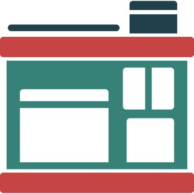 Ofis simgesi vektör illüstrasyonu