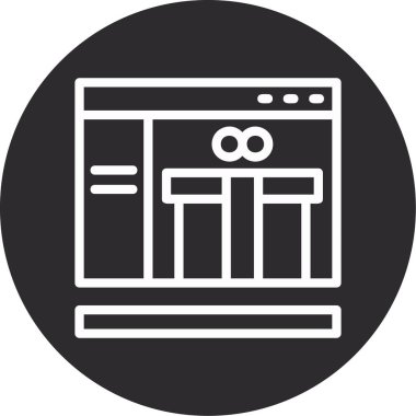 tarayıcı simgesi vektör illüstrasyonu