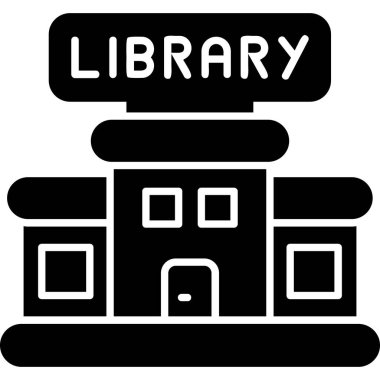 Kütüphane simge vektör çizim