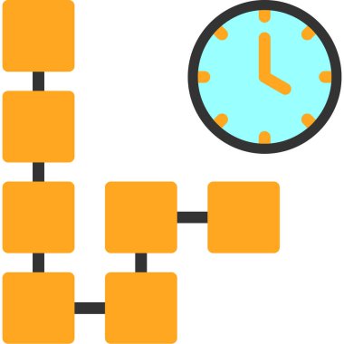 Saat simgesi vektör illüstrasyonu