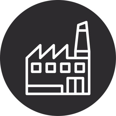 Fabrika simgesi vektör illüstrasyonu