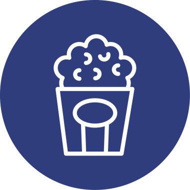 Patlamış mısır. Web simgesi basit illüstrasyon