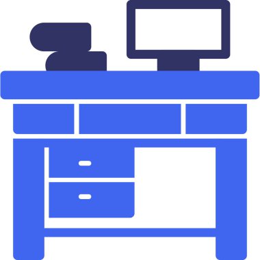 Mobilya. Web simgesi basit illüstrasyon