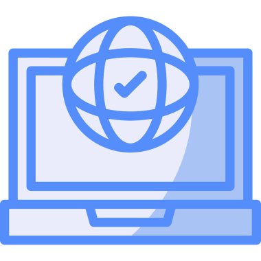 Bilgisayar. Web simgesi basit illüstrasyon