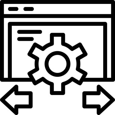 bilgisayar ayarı simgesi, vektör illüstrasyonu