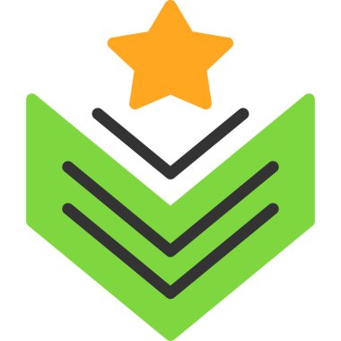 rozet ödülü simgesi düz stil