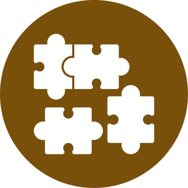 yapboz parçaları düz stil simgesi