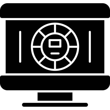 Bilgisayar. Web simgesi basit tasarım