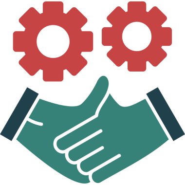 Takım çalışması & dişlileri için iş yönetimi dairesi simgesi