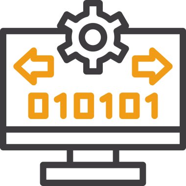 Düz biçimdeki kodlama geliştirme düz simgesi