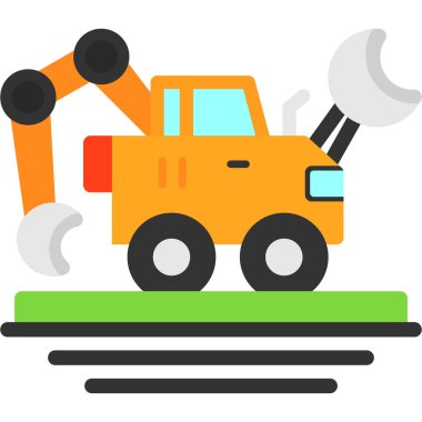 İnşaat vinç inşaat simgesi düz stil