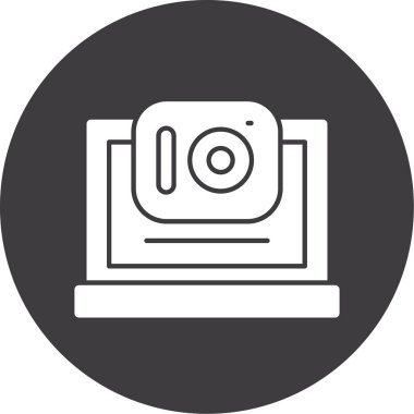 Kamera. Web simgesi basit illüstrasyon