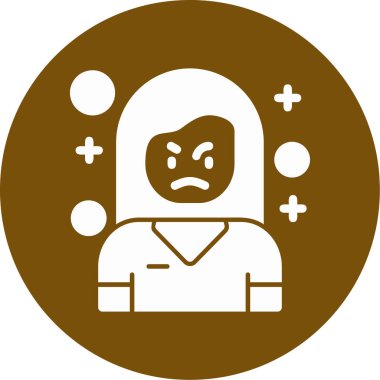 hüzünlü simge, vektör illüstrasyonu