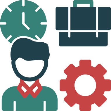 dişliler düz simge seti