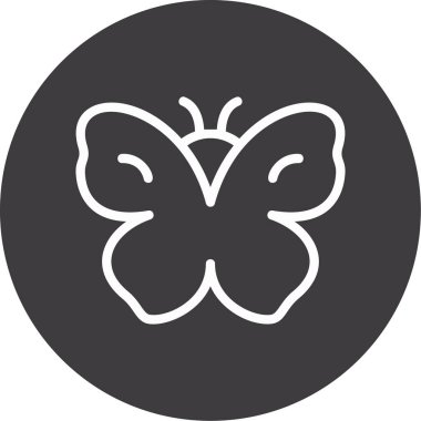 Kelebek simgesi vektör illüstrasyonu