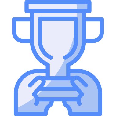 Ödül kupasının kazanan simgesi - taslak biçiminde